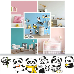 Panda Bär - Wandtattoo Kinderzimmer Baby Wandaufkleber Sunnywall