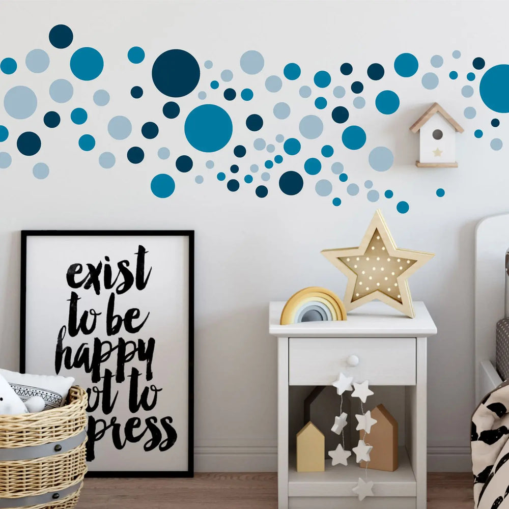 Punkte Kreise Aufkleber dots Wandtattoo - selbstklebende Wandsticker in verschiedenen Farben Sunnywall