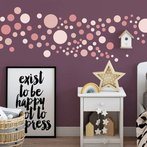 Punkte Kreise Aufkleber dots Wandtattoo - selbstklebende Wandsticker in verschiedenen Farben Sunnywall