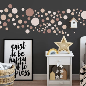 Punkte Kreise Aufkleber dots Wandtattoo - selbstklebende Wandsticker in verschiedenen Farben Sunnywall