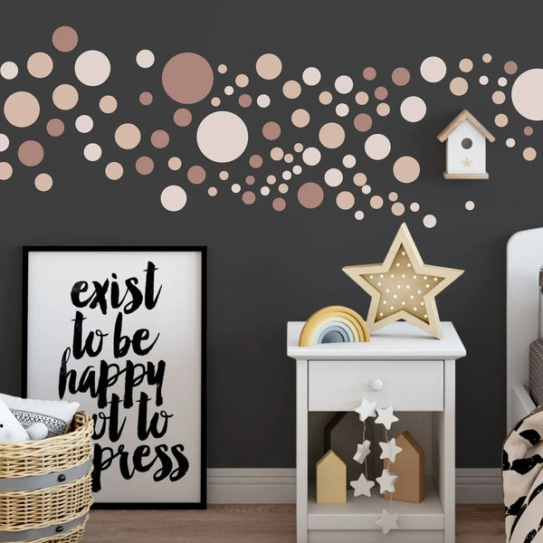 Punkte Kreise Aufkleber dots Wandtattoo - selbstklebende Wandsticker in verschiedenen Farben Sunnywall