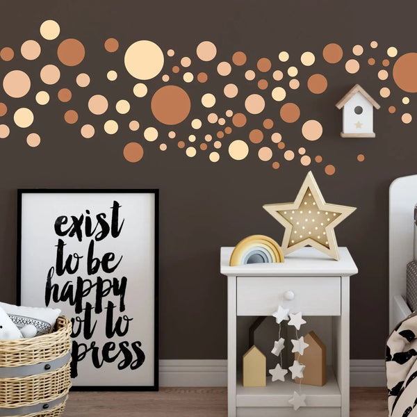 Punkte Kreise Aufkleber dots Wandtattoo - selbstklebende Wandsticker in verschiedenen Farben Sunnywall