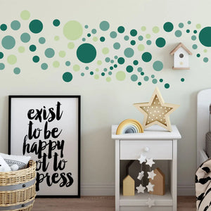 Punkte Kreise Aufkleber dots Wandtattoo - selbstklebende Wandsticker in verschiedenen Farben Sunnywall