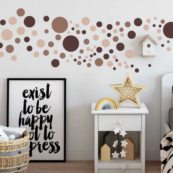 Punkte Kreise Aufkleber dots Wandtattoo - selbstklebende Wandsticker in verschiedenen Farben Sunnywall