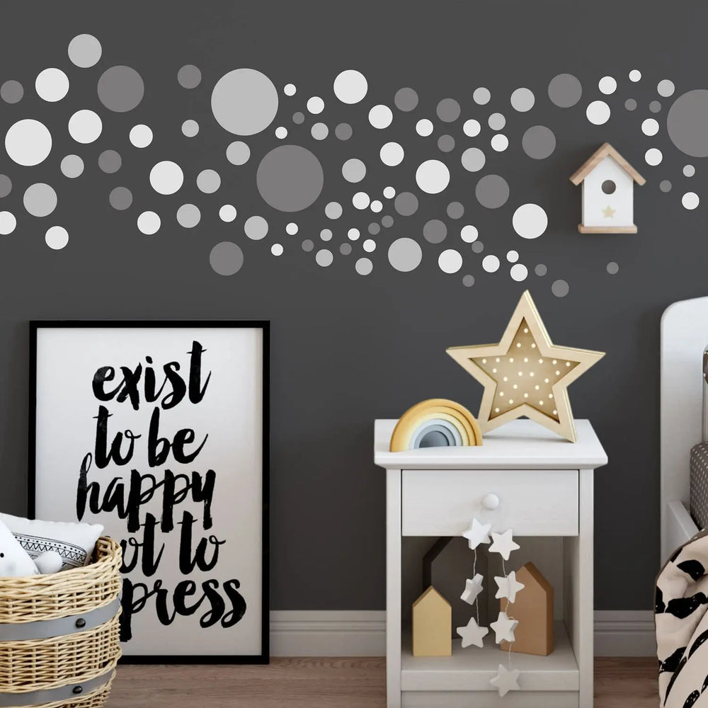 Punkte Kreise Aufkleber dots Wandtattoo - selbstklebende Wandsticker in verschiedenen Farben Sunnywall