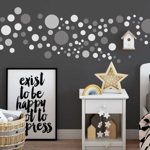 Punkte Kreise Aufkleber dots Wandtattoo - selbstklebende Wandsticker in verschiedenen Farben Sunnywall