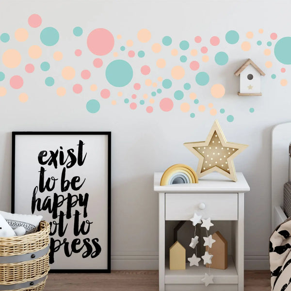 Punkte Kreise Aufkleber dots Wandtattoo - selbstklebende Wandsticker in verschiedenen Farben Sunnywall