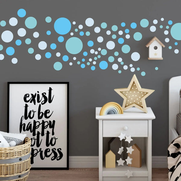 Punkte Kreise Aufkleber dots Wandtattoo - selbstklebende Wandsticker in verschiedenen Farben Sunnywall