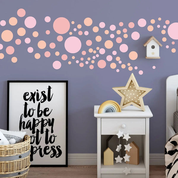 Punkte Kreise Aufkleber dots Wandtattoo - selbstklebende Wandsticker in verschiedenen Farben Sunnywall