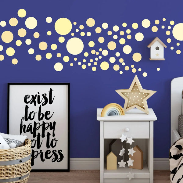 Punkte Kreise Aufkleber dots Wandtattoo - selbstklebende Wandsticker in verschiedenen Farben Sunnywall