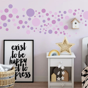 Punkte Kreise Aufkleber dots Wandtattoo - selbstklebende Wandsticker in verschiedenen Farben Sunnywall