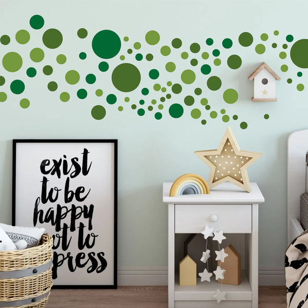 Punkte Kreise Aufkleber dots Wandtattoo - selbstklebende Wandsticker in verschiedenen Farben Sunnywall
