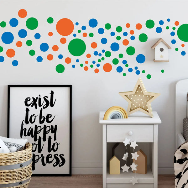Punkte Kreise Aufkleber dots Wandtattoo - selbstklebende Wandsticker in verschiedenen Farben Sunnywall