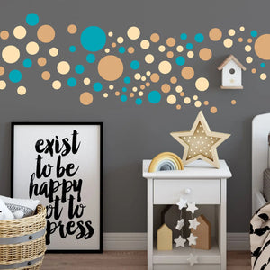 Punkte Kreise Aufkleber dots Wandtattoo - selbstklebende Wandsticker in verschiedenen Farben Sunnywall