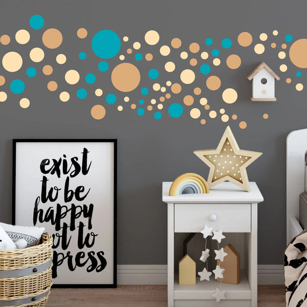 Punkte Kreise Aufkleber dots Wandtattoo - selbstklebende Wandsticker in verschiedenen Farben Sunnywall
