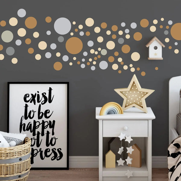 Punkte Kreise Aufkleber dots Wandtattoo - selbstklebende Wandsticker in verschiedenen Farben Sunnywall