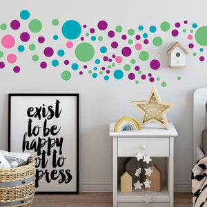 Punkte Kreise Aufkleber dots Wandtattoo - selbstklebende Wandsticker in verschiedenen Farben Sunnywall