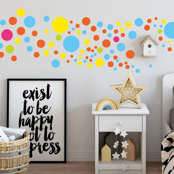Punkte Kreise Aufkleber dots Wandtattoo - selbstklebende Wandsticker in verschiedenen Farben Sunnywall