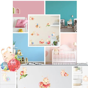 Schnecke - Wandtattoo Kinderzimmer Baby Wandaufkleber Sunnywall