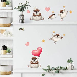 Spatz Vogel - Jack the Sparrow - Wandtattoo Kinderzimmer Baby Wandaufkleber Sunnywall