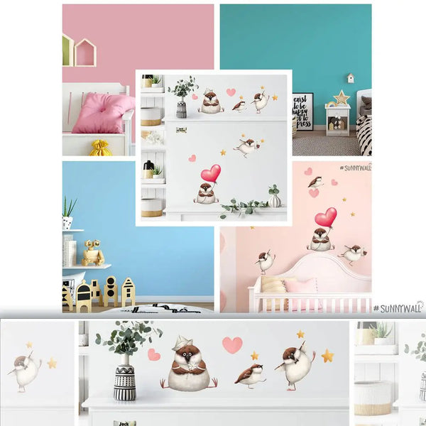 Spatz Vogel - Jack the Sparrow - Wandtattoo Kinderzimmer Baby Wandaufkleber Sunnywall