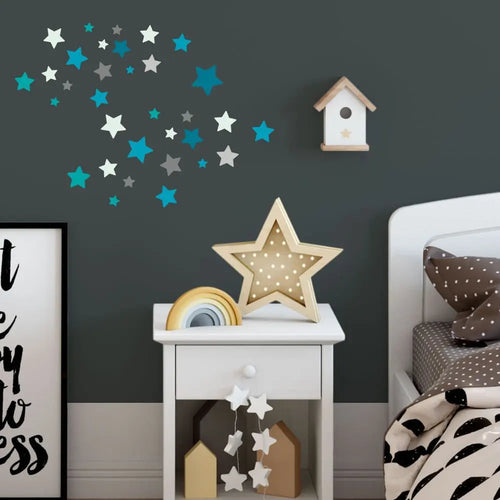 Sterne Aufkleber Stars Wandtattoo - selbstklebende Wandsticker in verschiedenen Farben Sunnywall