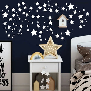 Sterne Aufkleber Stars Wandtattoo - selbstklebende Wandsticker in verschiedenen Farben Sunnywall