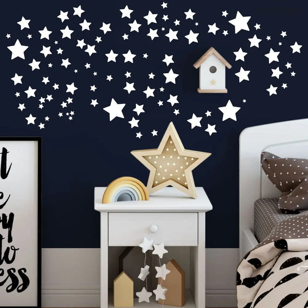 Sterne Aufkleber Stars Wandtattoo - selbstklebende Wandsticker in verschiedenen Farben Sunnywall