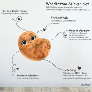 Sweet Fruits Set 2 - Wandtattoo Kinderzimmer Küche Wandaufkleber Sunnywall