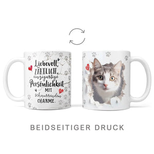 Tasse | Hauskatze | grau-weisses Fell | schnurrender Charme | Katzenrassen Kollektion Sunnywall