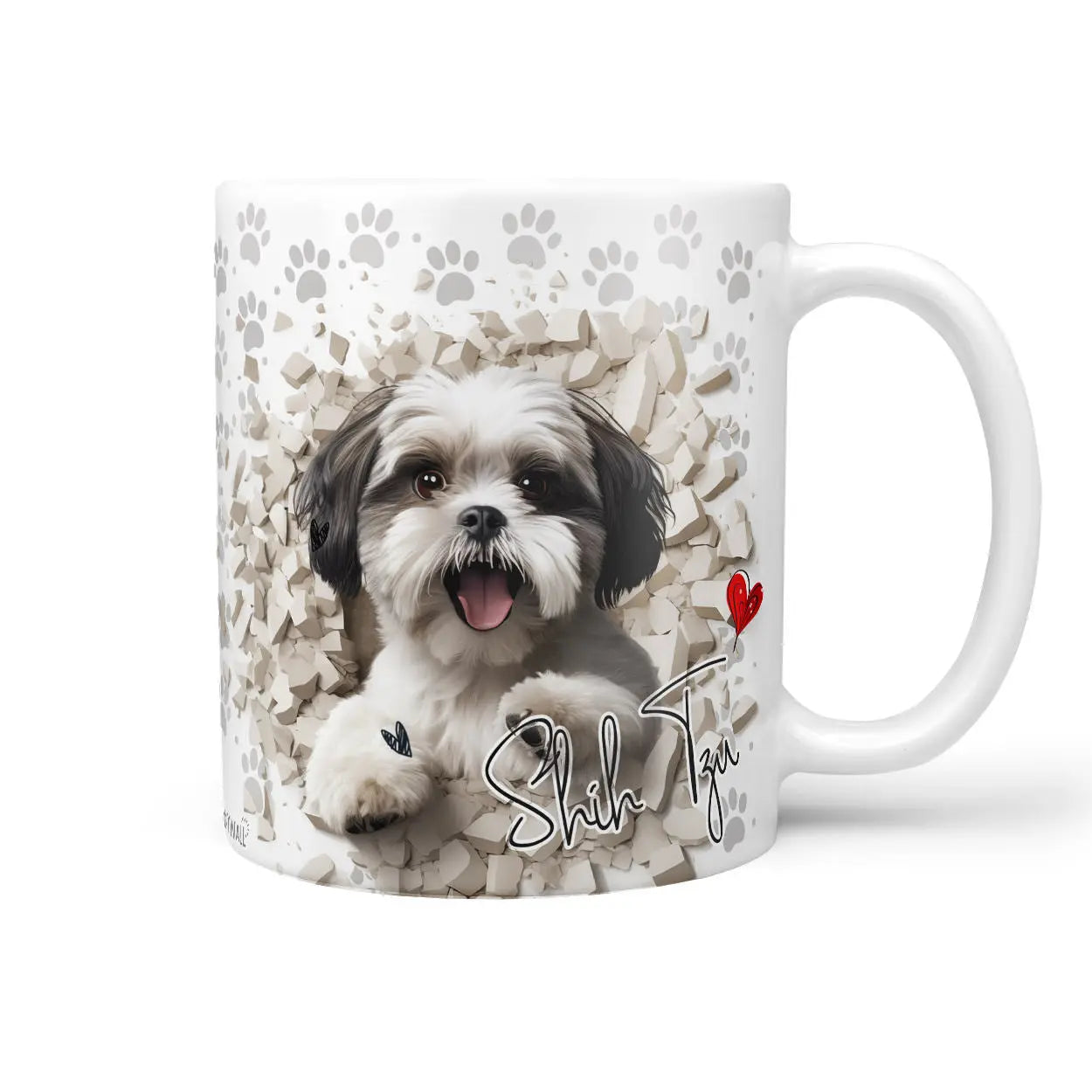 Mug - Chien Shih Tzu - Assis - Céramique - 11oz - Fabriqué En