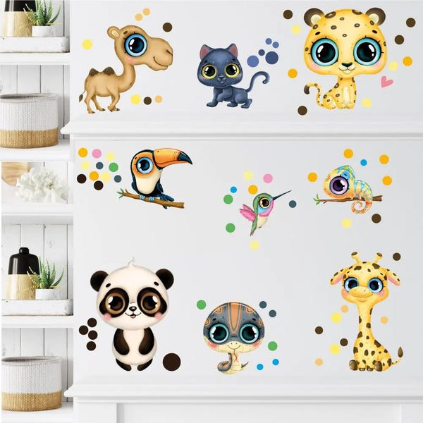 Tropical Tierparade  - Wandtattoo Kinderzimmer Baby Wandaufkleber Sunnywall