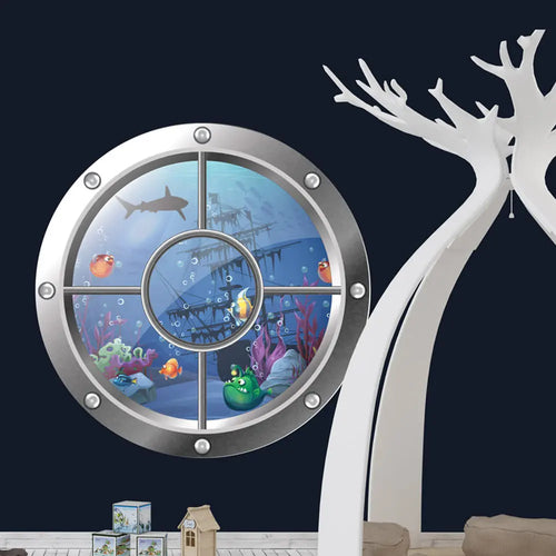 U-Boot Tiefseeboot Unterwasserwelt - Wandtattoo XXL Sunnywall