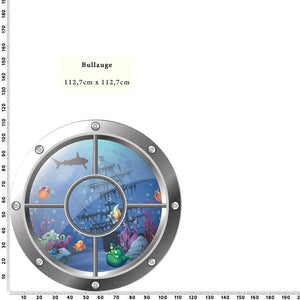 U-Boot Tiefseeboot Unterwasserwelt - Wandtattoo XXL Sunnywall