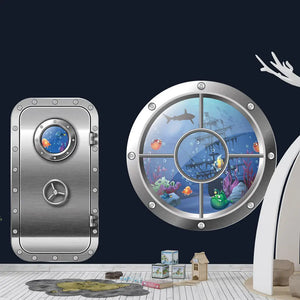 U-Boot Tiefseeboot Unterwasserwelt - Wandtattoo XXL Sunnywall