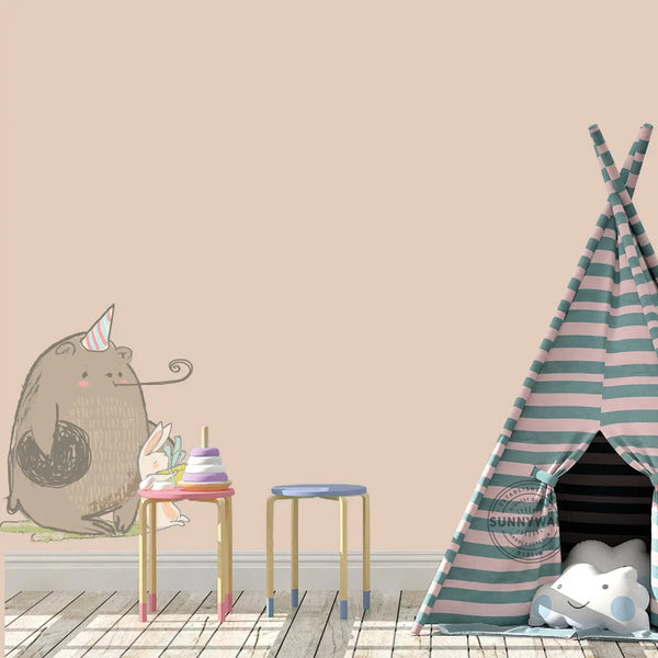 Wandtattoo - Bär Hase Geschenk Aufkleber Wandsticker Sunnywall