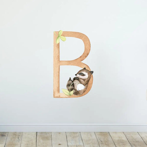 Wandtattoo Buchstaben - ABC Waldtiere - Aufkleber für Wand & Tür Sunnywall