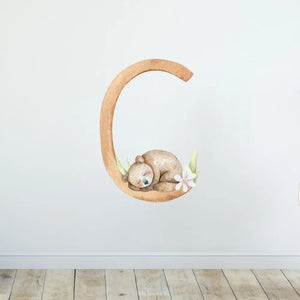 Wandtattoo Buchstaben - ABC Waldtiere - Aufkleber für Wand & Tür Sunnywall