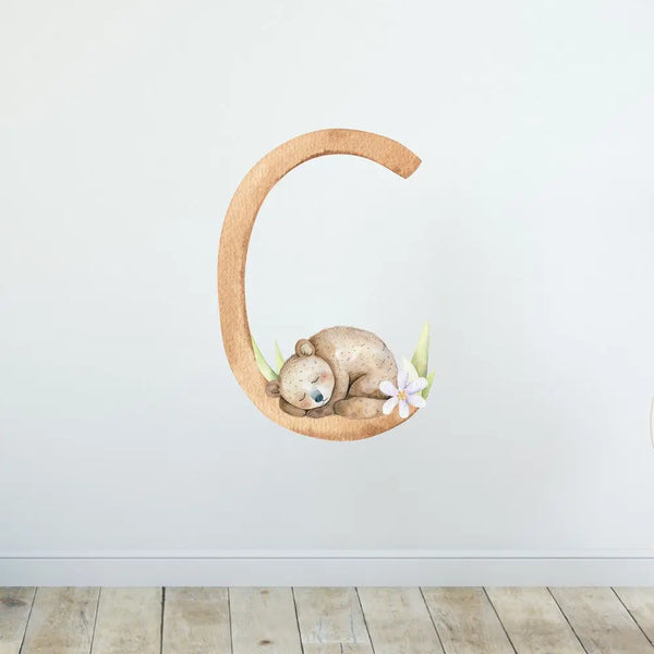 Wandtattoo Buchstaben - ABC Waldtiere - Aufkleber für Wand & Tür Sunnywall