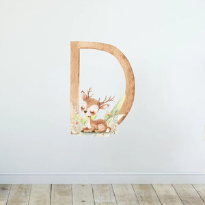 Wandtattoo Buchstaben - ABC Waldtiere - Aufkleber für Wand & Tür Sunnywall