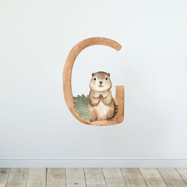 Wandtattoo Buchstaben - ABC Waldtiere - Aufkleber für Wand & Tür Sunnywall