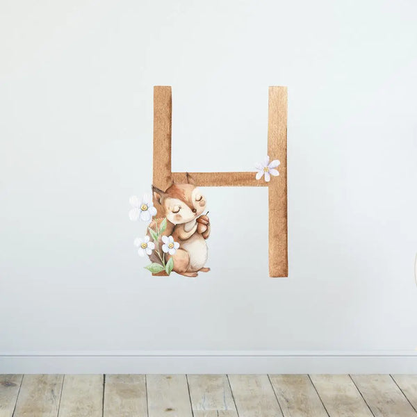 Wandtattoo Buchstaben - ABC Waldtiere - Aufkleber für Wand & Tür Sunnywall