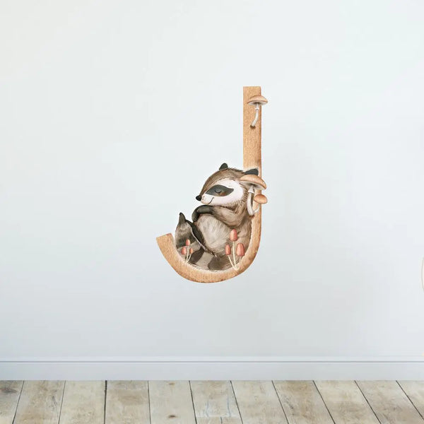 Wandtattoo Buchstaben - ABC Waldtiere - Aufkleber für Wand & Tür Sunnywall