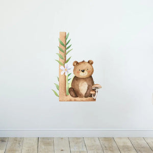 Wandtattoo Buchstaben - ABC Waldtiere - Aufkleber für Wand & Tür Sunnywall