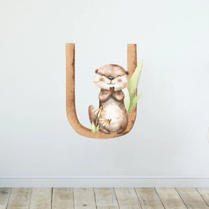 Wandtattoo Buchstaben - ABC Waldtiere - Aufkleber für Wand & Tür Sunnywall