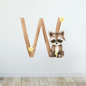 Wandtattoo Buchstaben - ABC Waldtiere - Aufkleber für Wand & Tür Sunnywall
