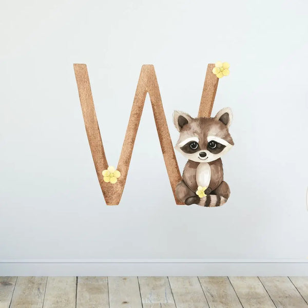 Wandtattoo Buchstaben - ABC Waldtiere - Aufkleber für Wand & Tür Sunnywall