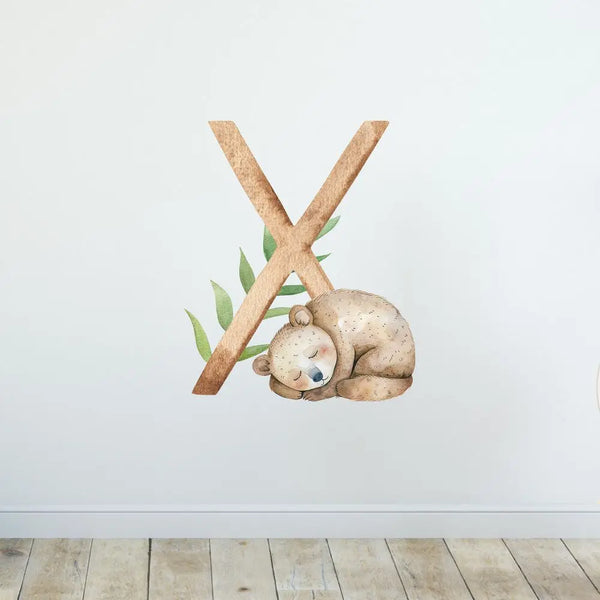 Wandtattoo Buchstaben - ABC Waldtiere - Aufkleber für Wand & Tür Sunnywall