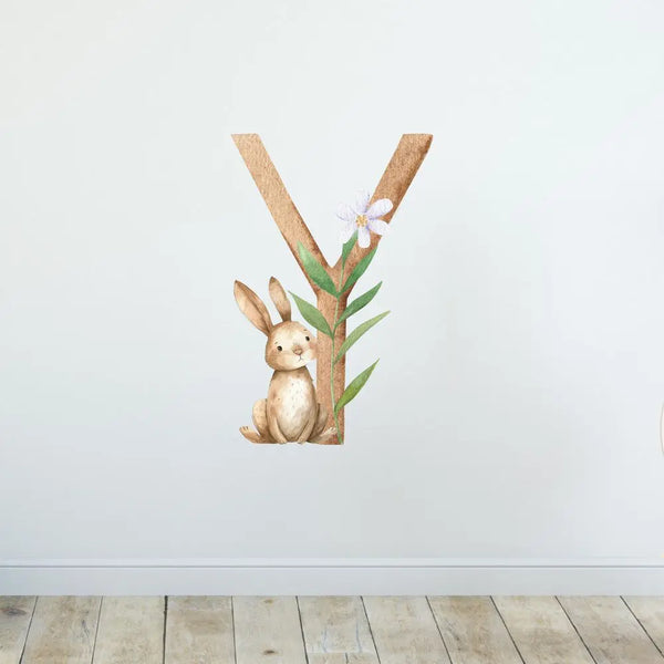 Wandtattoo Buchstaben - ABC Waldtiere - Aufkleber für Wand & Tür Sunnywall