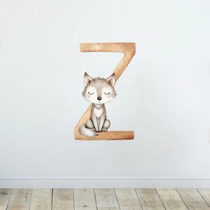 Wandtattoo Buchstaben - ABC Waldtiere - Aufkleber für Wand & Tür Sunnywall